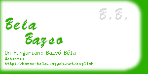 bela bazso business card