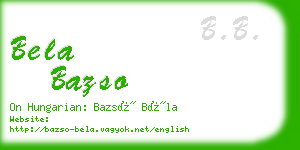 bela bazso business card